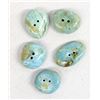 Image 1 : 5 Turquoise Cabochon Buttons