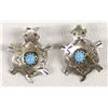 Image 1 : Navajo Sterling Turquoise Turtle Earrings