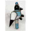 Image 1 : Native American Zuni Sterling Inlay Quail Ring