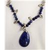 Image 1 : Lapis Bead and Pendant Necklace