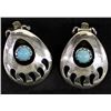 Image 1 : Navajo Sterling Turquoise Clip-On Earrings