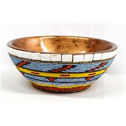 Hand Beaded Bowl by Kathy Kills Thunder