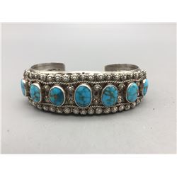 Vintage Seven Stone Turquoise Bracelet