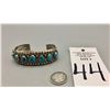 Image 8 : Vintage Seven Stone Turquoise Bracelet