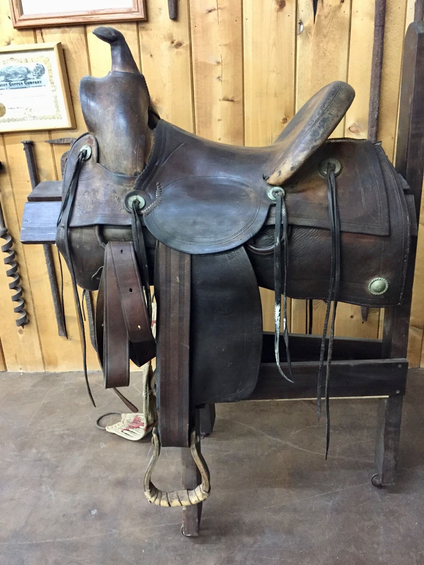 Antique RT Frazier Cowboy Saddle