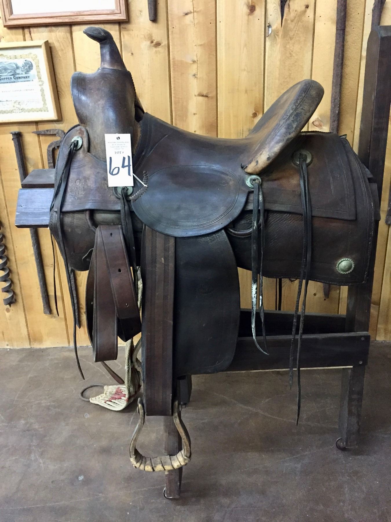 Antique RT Frazier Cowboy Saddle