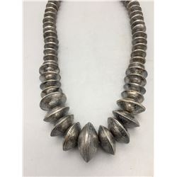 Coin Silver Bead Necklace