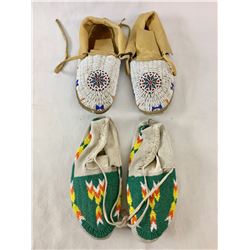 Two Pair of Beaded Moccasins