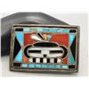 Image 1 : Vintage Zuni Inlay Belt Buckle