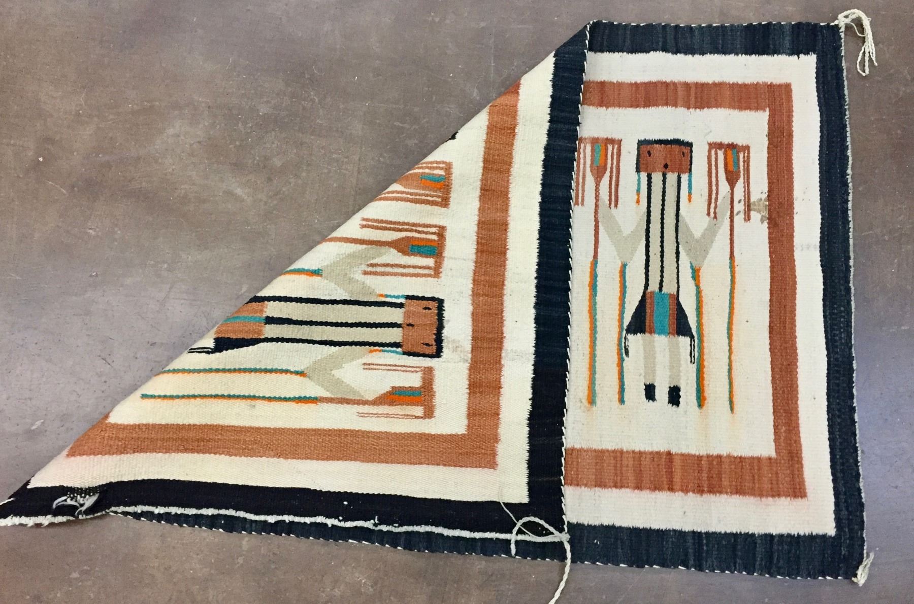 Vintage Navajo Yei Rug