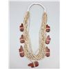 Image 2 : 17-Strand Necklace with Pipestone Fetishes