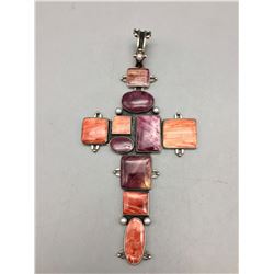 Large Spiny Oyster Cross Pendant