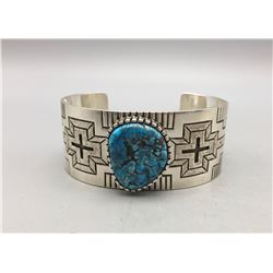 Sterling Silver and Turquoise Bracelet - T. Mitchell