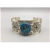 Image 1 : Sterling Silver and Turquoise Bracelet - T. Mitchell