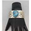 Image 7 : Sterling Silver and Turquoise Bracelet - T. Mitchell