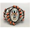 Image 1 : 18-Stone Coral, With Inlay Bracelet