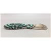 Image 2 : Vintage Needlepoint Turquoise Pin/Pendant - Zuni