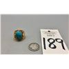 Image 8 : Man’s Gold and Turquoise Ring