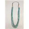 Image 2 : Fine, 3-Strand Heishi and Turquoise Necklace