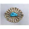 Image 2 : Vintage, Large Turquoise Stone, Sandcast Belt Buckle