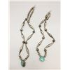 Image 2 : 2 Vintage Sterling Silver and Turquoise Necklaces