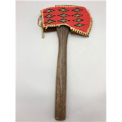Vintage Hand Axe with Beaded Sheath