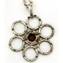 STERLING SILVER NECKLACE AND PENDANT