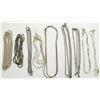 Image 1 : 9- STERLING SILVER CHAIN NECKLACES