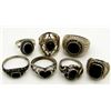 Image 1 : 7 STERLING SILVER RINGS SIZE RAGE 4-10