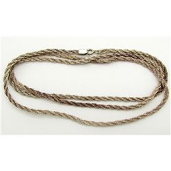 STERLING SILVER MARKED CLASP NECKLACE