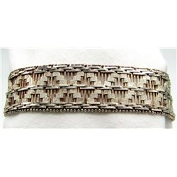 STERLING SILVER CLASP BRACELETTE- UNIQUE- MARKED