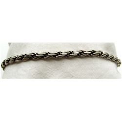 7 INCH BRAIDED BRACELET MARKED ITALY!