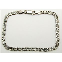 7 INCH ITALY STERLING BRACELET MARKED 925 "AG"