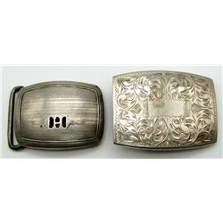 2-STERLING BELT BUCKLES WITH GORGEOUS DETAILS!