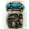 Image 2 : 2-NAVAJO STERLING RINGS (1)WITH TURQUOISE