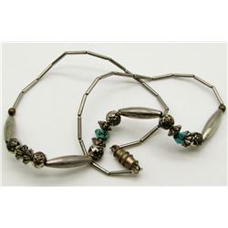 15 INCH NAVAJO STERLING NECKLACE WITH