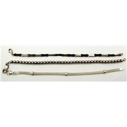 3-STERLING BRACELETS VARIOUS SIZES/DESIGNS