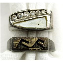 LOT OF 2 STERLING RINGS SIZES 8 & 9