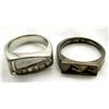 Image 2 : LOT OF 2 STERLING RINGS SIZES 8 & 9