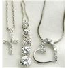 Image 1 : LOT OF THREE STERLING NECKLACES