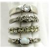 Image 1 : FOUR STERLING SILVER RINGS SIZES 6-9