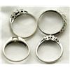 Image 2 : FOUR STERLING SILVER RINGS SIZES 6-9