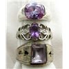 Image 1 : LOT OF FOUR STERLING RINGS PURPLE