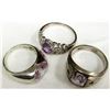 Image 2 : LOT OF FOUR STERLING RINGS PURPLE