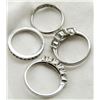 Image 2 : FOUR SHINY STERLING RINGS SIZES 5-8