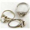 Image 2 : STERLING SILVER RING LOT OF 3