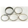 Image 2 : LOT OF 5 STERLING BAND - TYPE RINGS