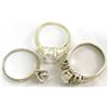 Image 2 : 3 STERLING DIAMOND IMITATION RINGS