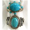 Image 1 : 2 TURQUOISE COLORED SILVER RINGS