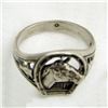 Image 2 : STERLING HORSE RING WITH HORSESHOW SHAPE